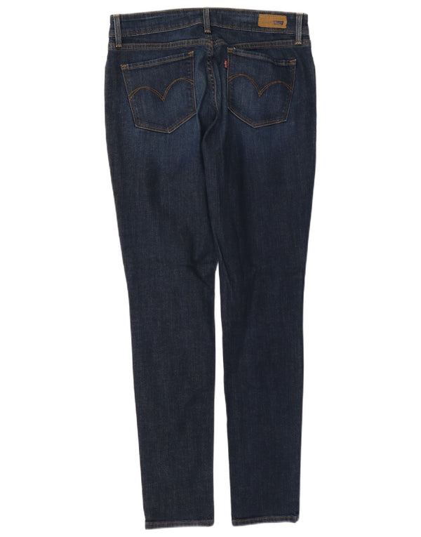 Levi's Womens Demi Curve Mid Rise Skinny Jeans W28 L32 Navy Blue Cotton