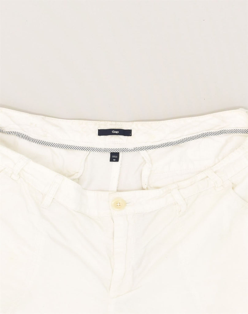 GAP Womens Hot Pants US 14 XL W38 White Cotton | Vintage Gap | Thrift | Second-Hand Gap | Used Clothing | Messina Hembry 