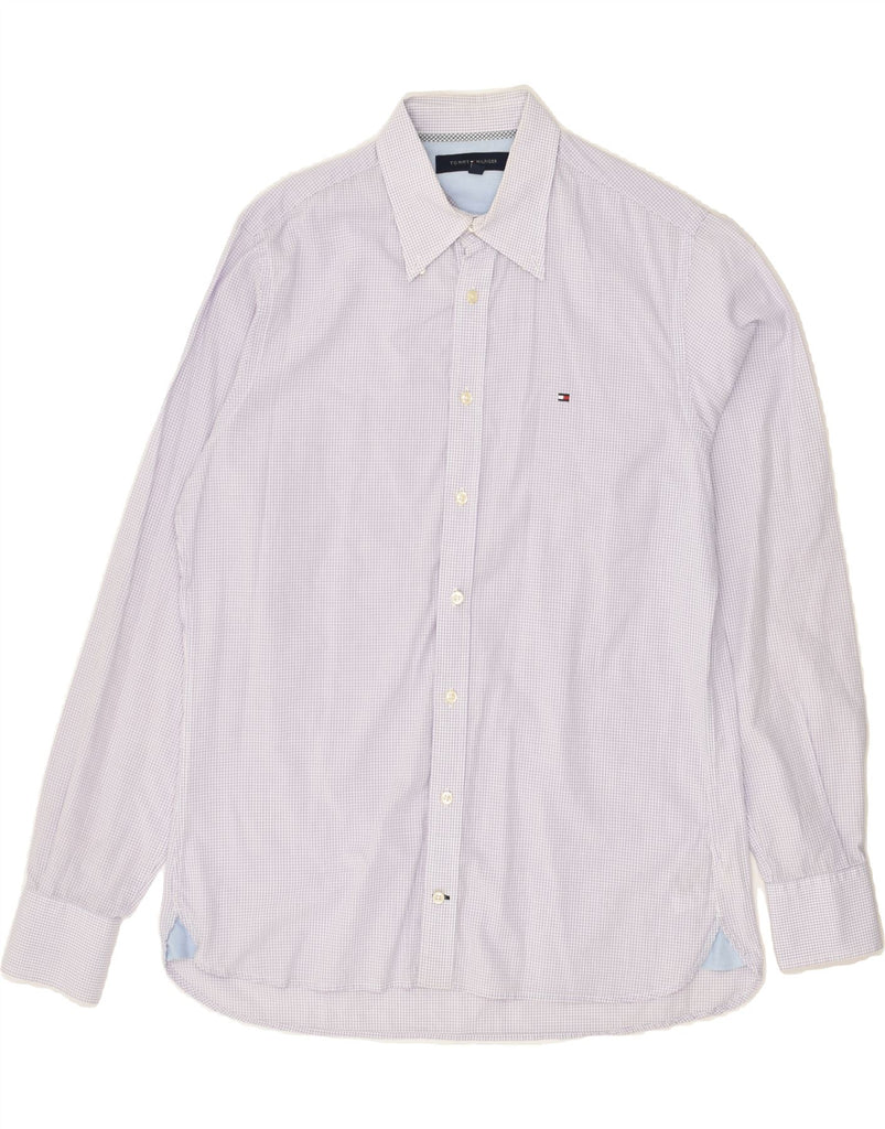 TOMMY HILFIGER Mens Shirt Small Pink Check Cotton Vintage Tommy Hilfiger and Second-Hand Tommy Hilfiger from Messina Hembry 