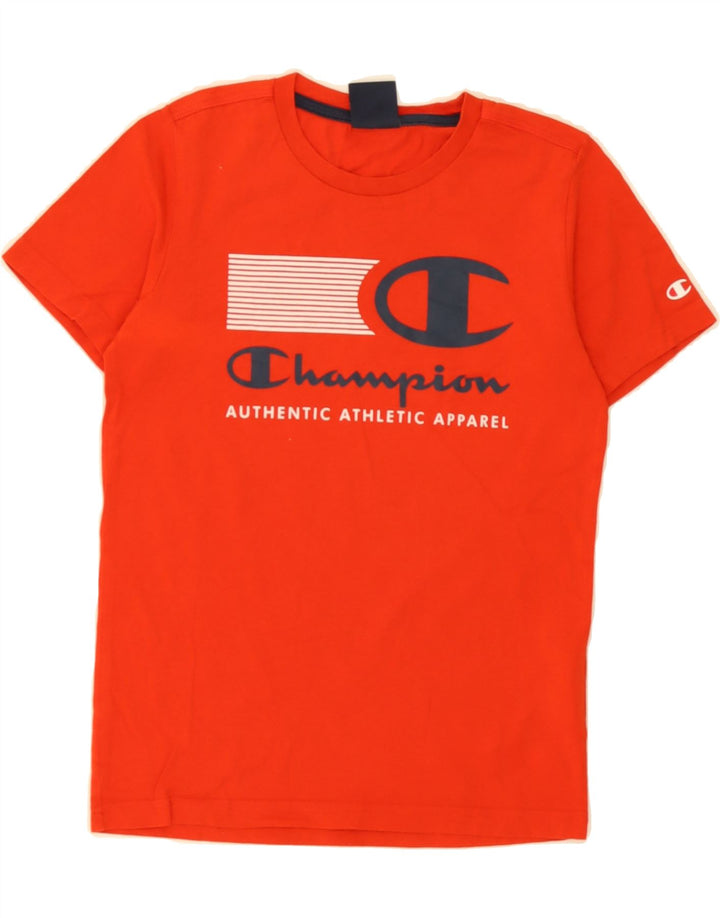 CHAMPION Boys Graphic T-Shirt Top 9-10 Years Medium Red Cotton Vintage Champion and Second-Hand Champion from Messina Hembry 