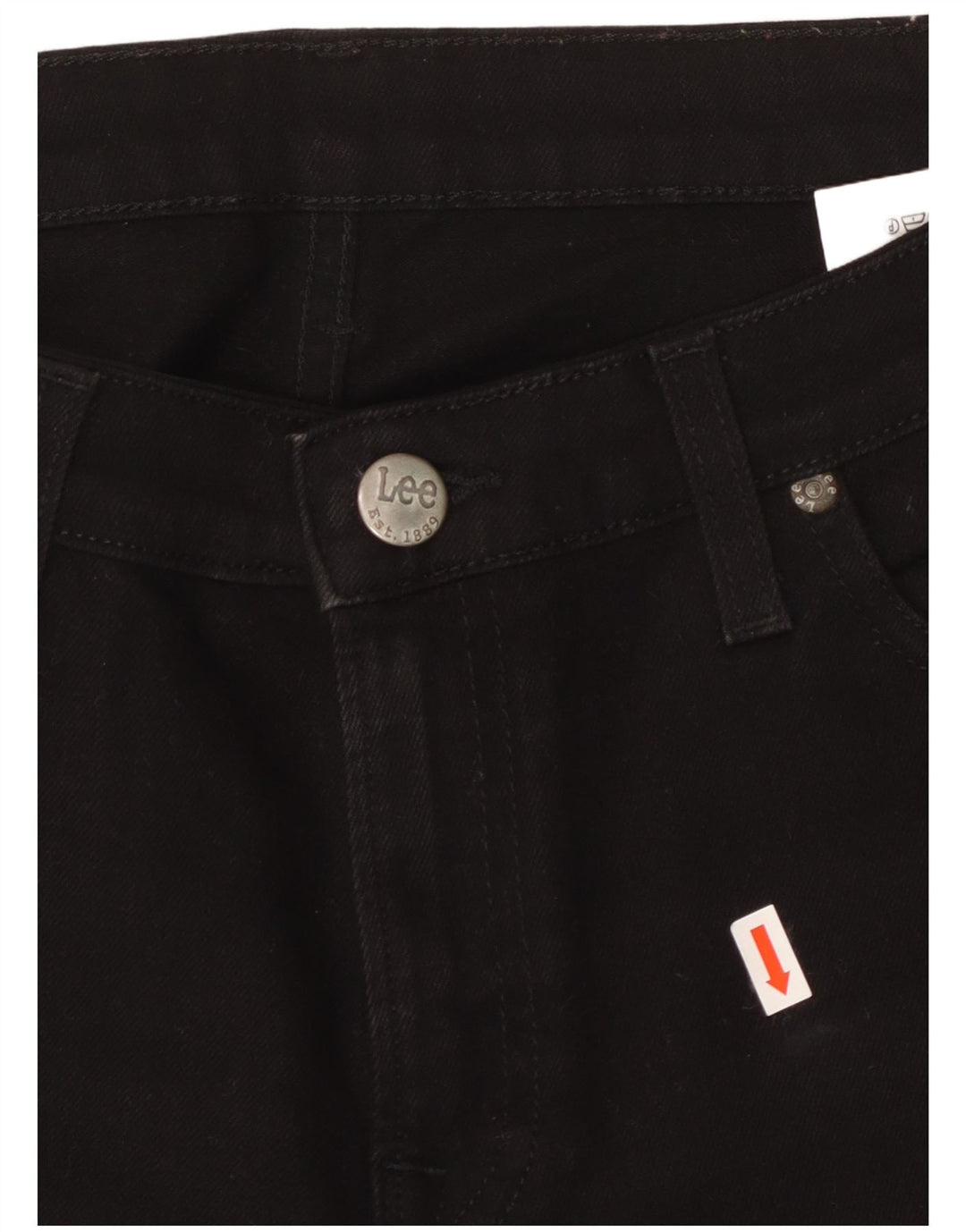 LEE Womens Marion Straight Jeans W30 L33 Black Cotton