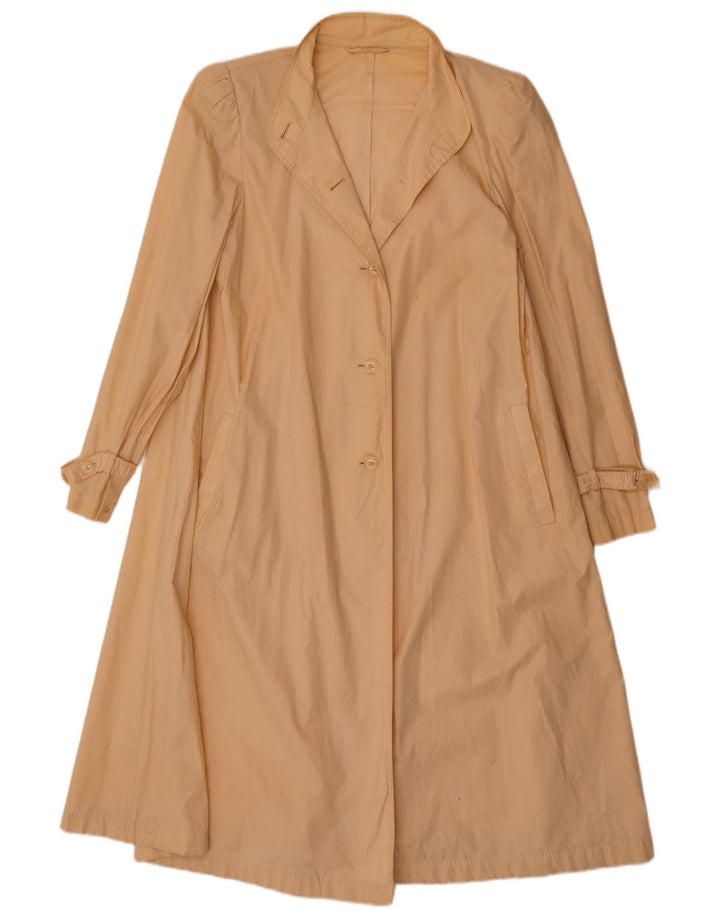 Vintage Womens Overcoat UK 14 Medium Beige