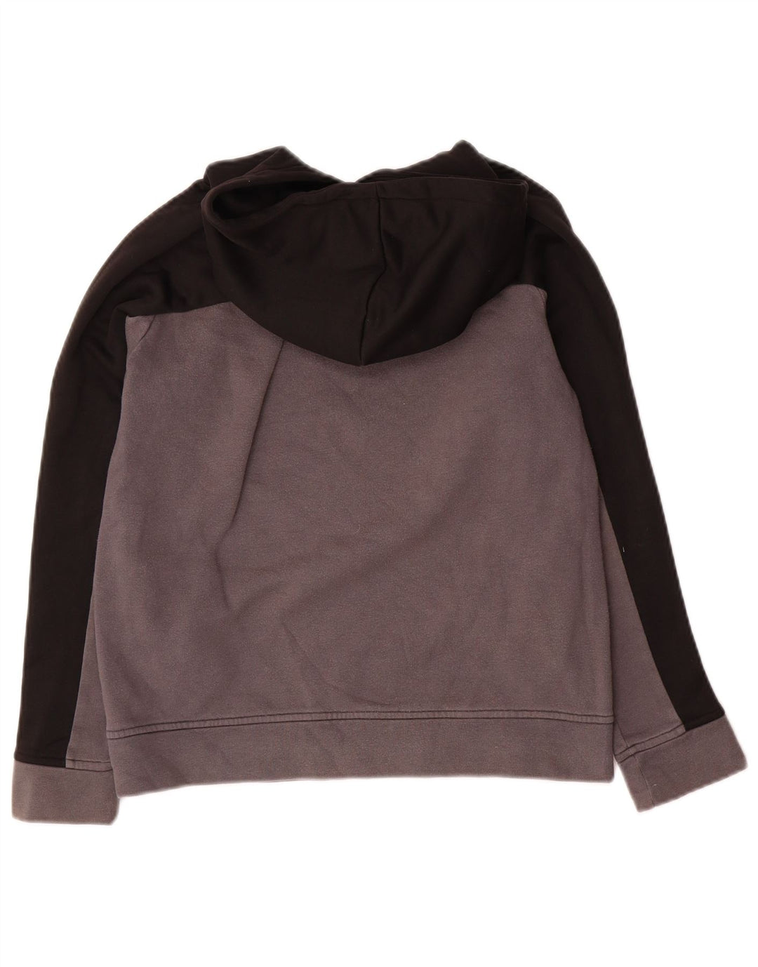 The North Face Boys Hoodie Jumper 11-12 Years Large Grey Colourblock