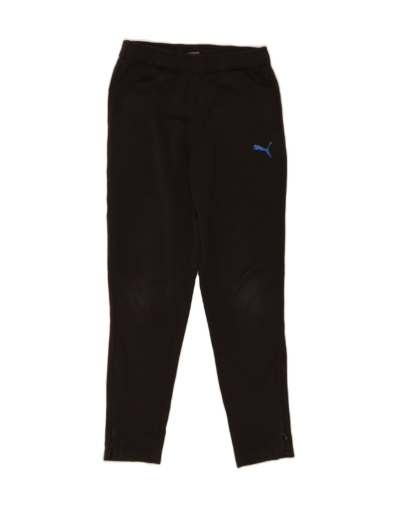 PUMA Boys Tracksuit Trousers 10-11 Years  Black Polyester Vintage Puma and Second-Hand Puma from Messina Hembry 