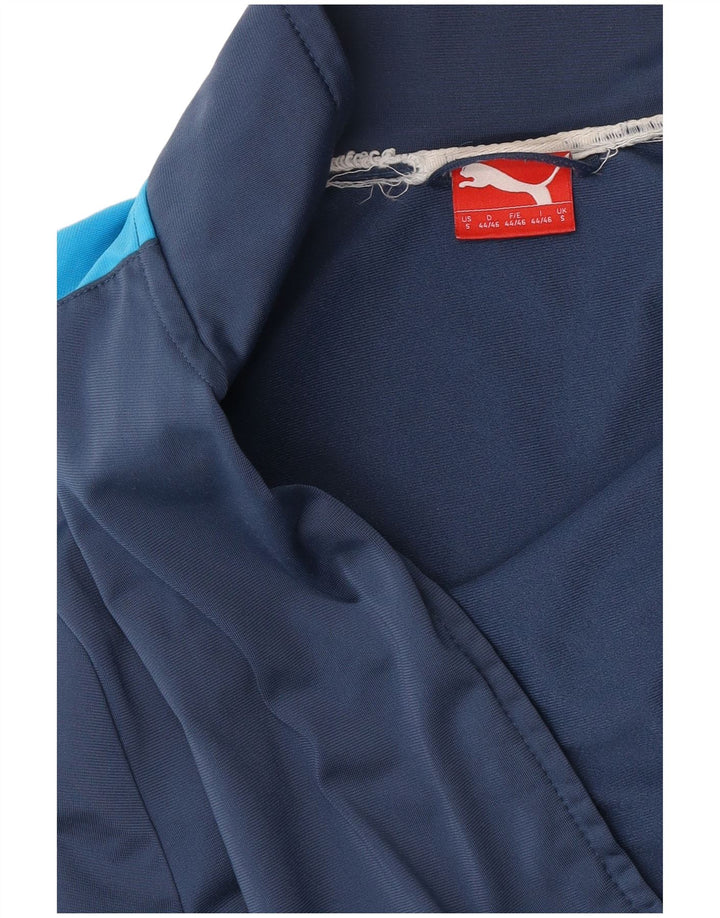 Puma Mens Tracksuit Top Jacket Small Navy Blue Colourblock