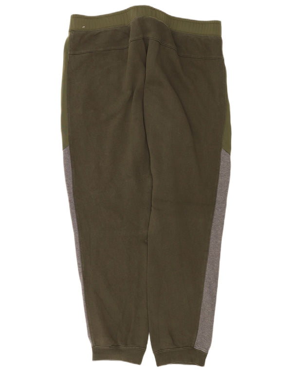 Nike Mens Tracksuit Trousers Joggers XL Khaki Colourblock Cotton