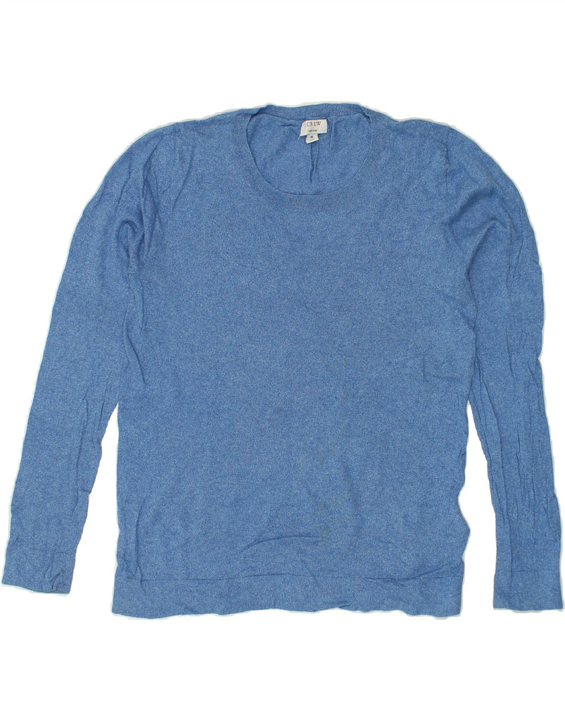 J. CREW Mens Teddie Crew Neck Jumper Sweater Medium Blue Cotton | Vintage J. Crew | Thrift | Second-Hand J. Crew | Used Clothing | Messina Hembry 