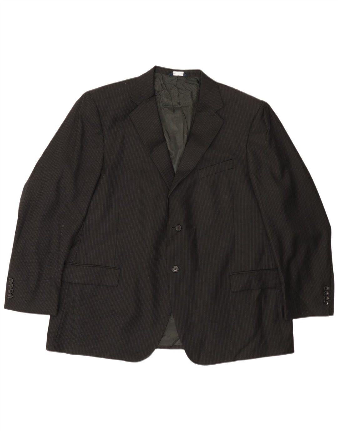 Dockers Mens 2 Button Blazer Jacket IT 50 Large Black Pinstripe Wool