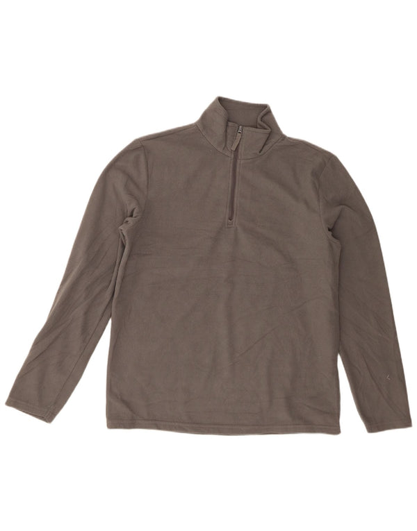 Mountain Warehouse Mens Zip Neck Fleece Jumper Small Grey Polyester Sports