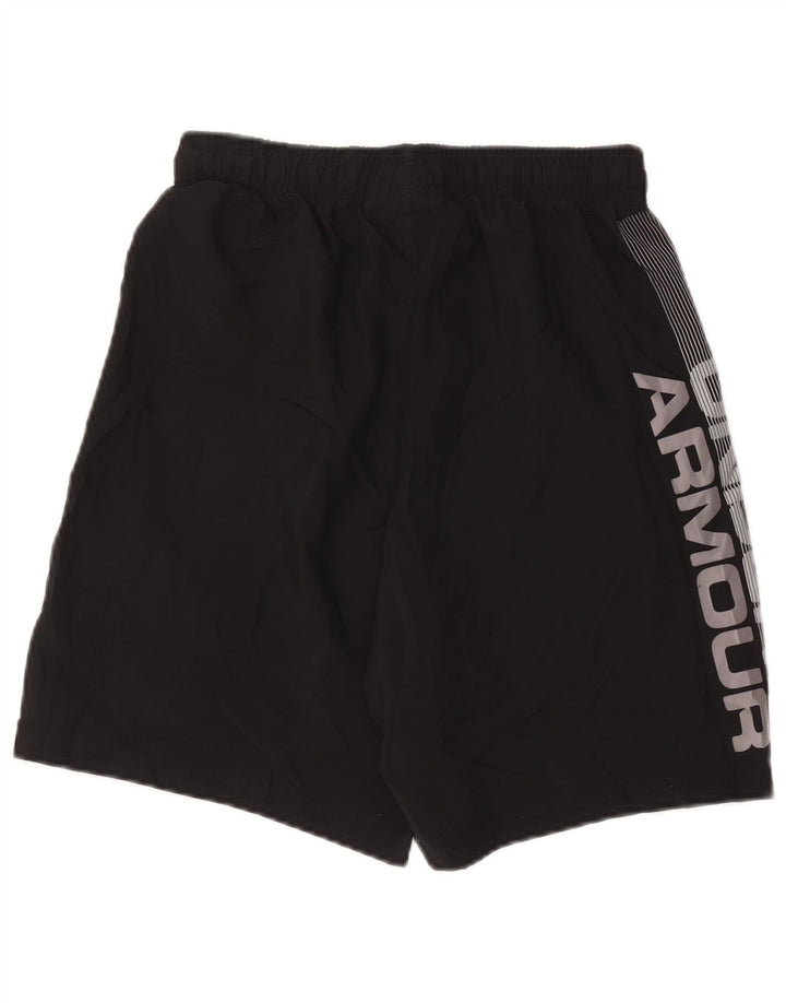 Under Armour Mens Graphic Loose Fit Sport Shorts Small Black Polyester