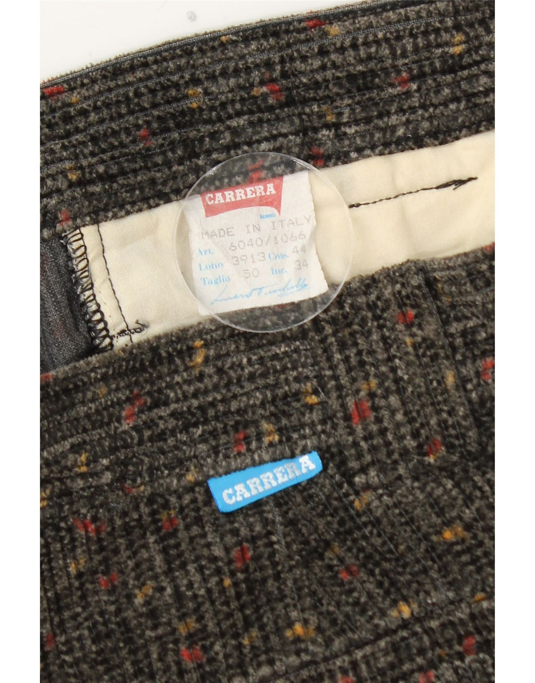 CARRERA Womens High Waist Corduroy Trousers IT 50 Large W34 L27 Grey