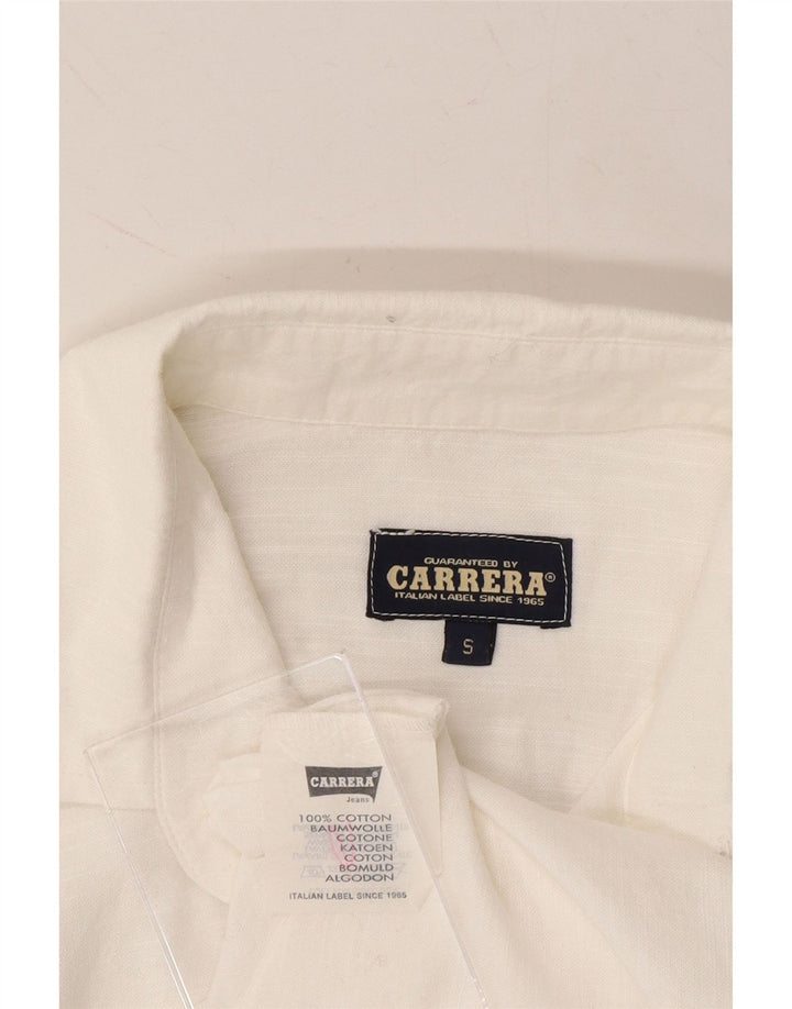 CARRERA Mens Shirt Small White Cotton Vintage Carrera and Second-Hand Carrera from Messina Hembry 