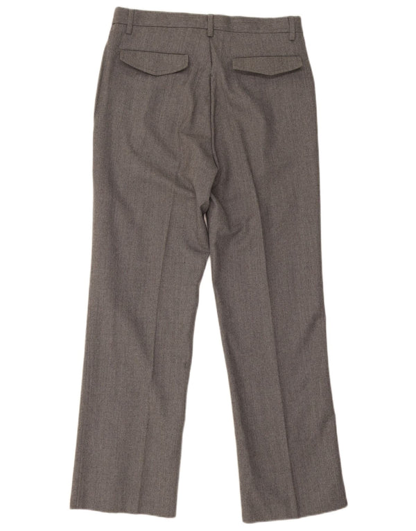 Sisley Mens Straight Suit Trousers IT 46 Small W28 L29 Grey Acetate