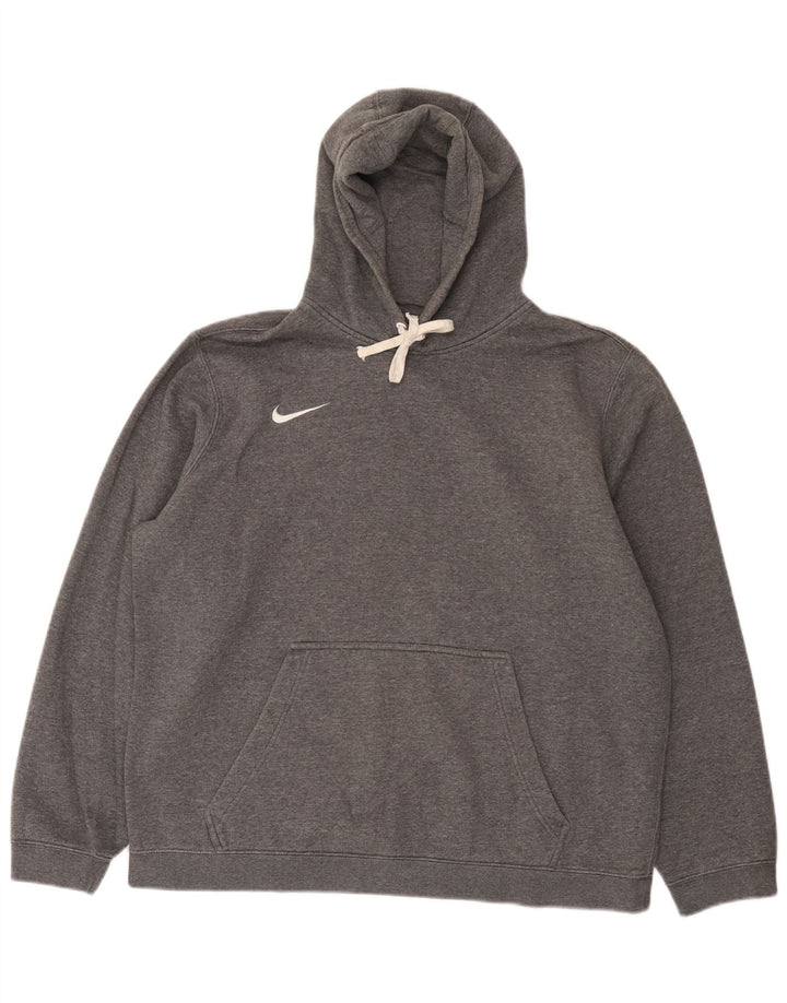 Nike Mens Hoodie Jumper XL Grey Cotton