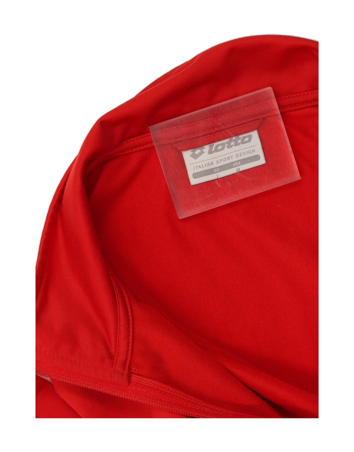 LOTTO Mens Tracksuit Top Jacket Medium Red Colourblock Vintage Lotto and Second-Hand Lotto from Messina Hembry 