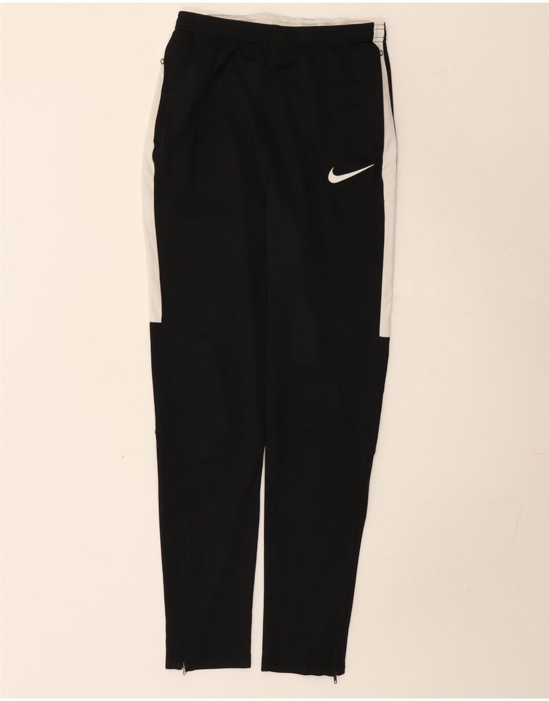 Nike Mens Dri Fit Tracksuit Trousers Small Black Colourblock Polyester
