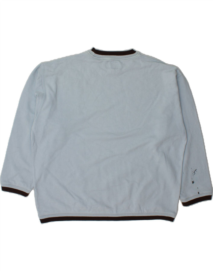 VINTAGE Mens Casual Sweatshirt Jumper XL Blue Cotton Vintage Vintage and Second-Hand Vintage from Messina Hembry 
