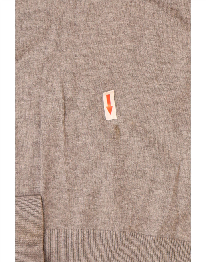 Marks & Spencer Womens Autograph V-Neck Jumper Sweater UK 14 Medium Grey