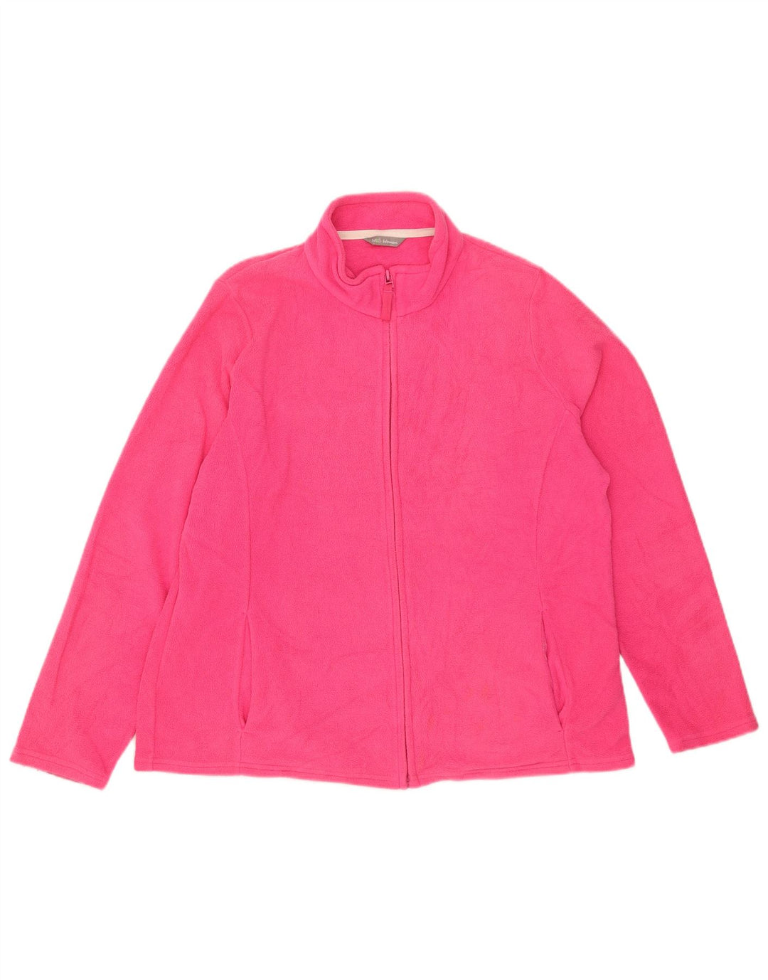 Marks & Spencer Womens Fleece Jacket UK 20 2XL  Pink Polyester