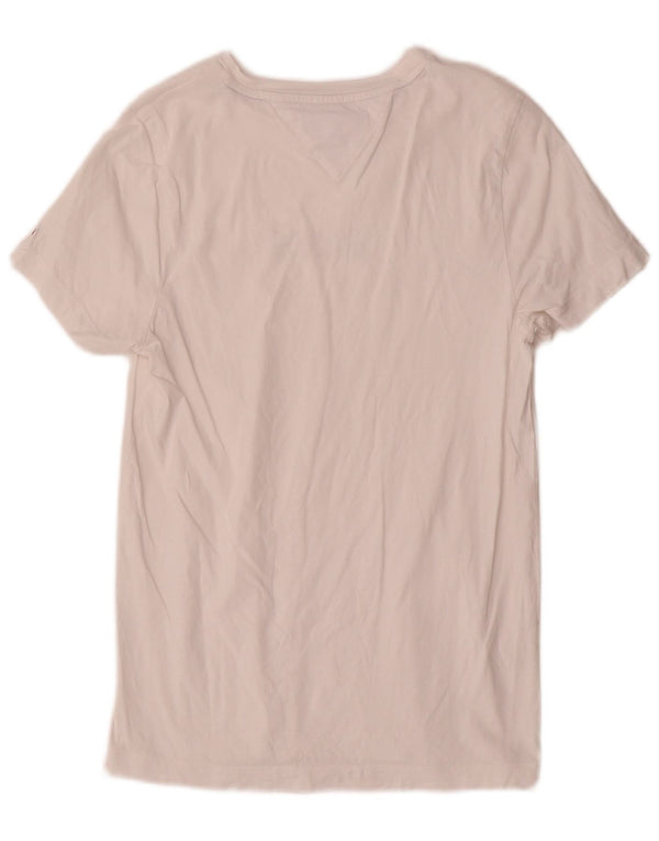 Tommy Hilfiger Womens Graphic T-Shirt Top UK 6 XS White Cotton