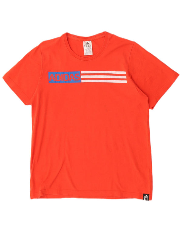 Adidas Mens Graphic T-Shirt Top Medium Red Cotton