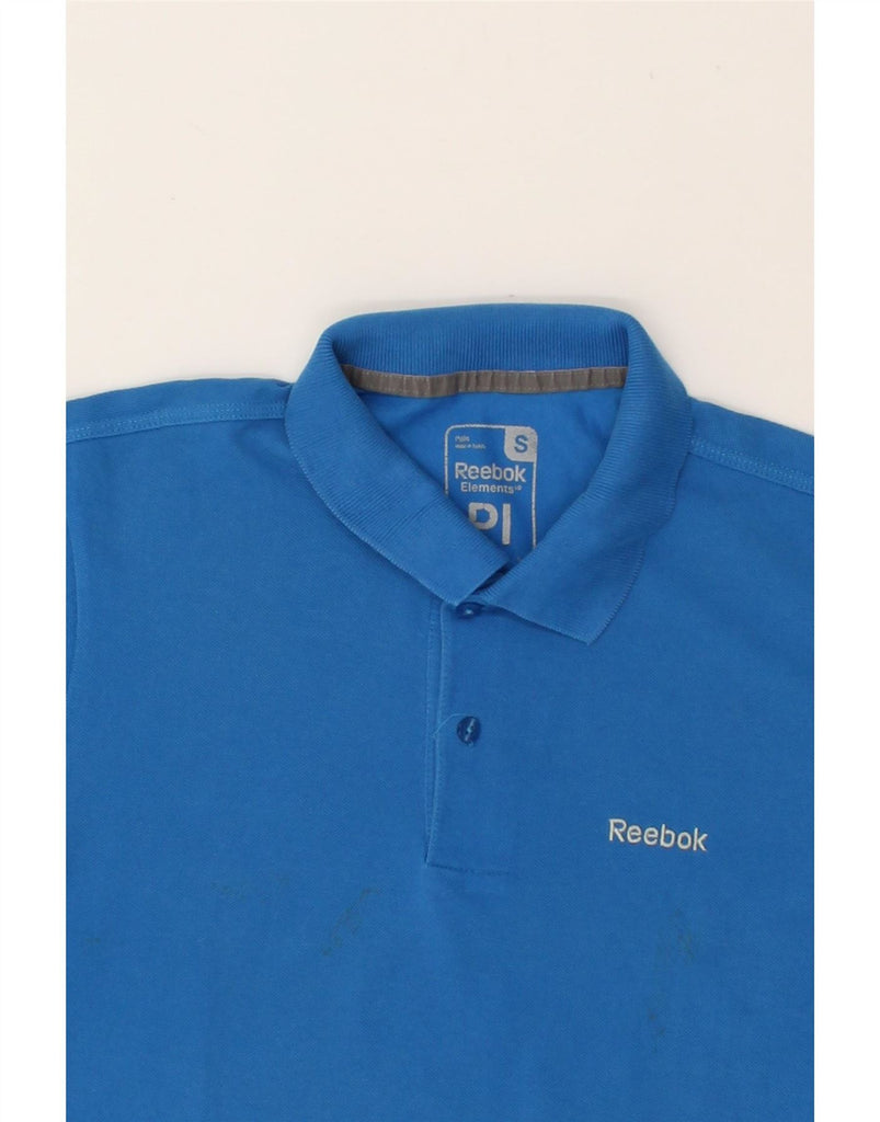 REEBOK Mens Elements Polo Shirt Small Blue Vintage Reebok and Second-Hand Reebok from Messina Hembry 