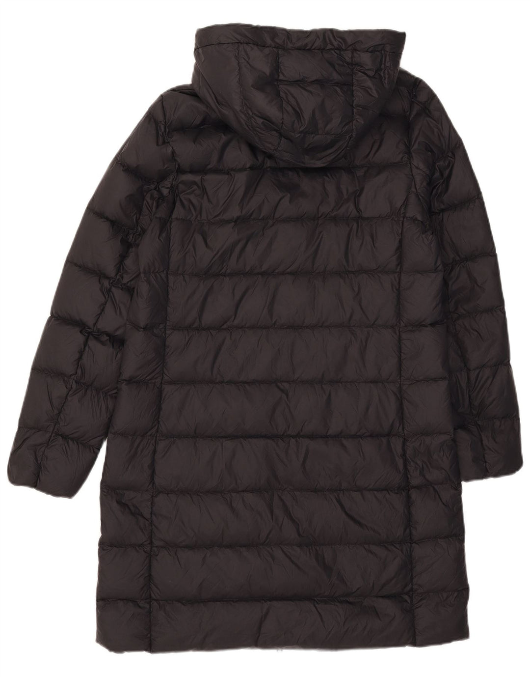 Marks & Spencer Womens Hooded Padded Coat UK 12 Medium Black Polyamide