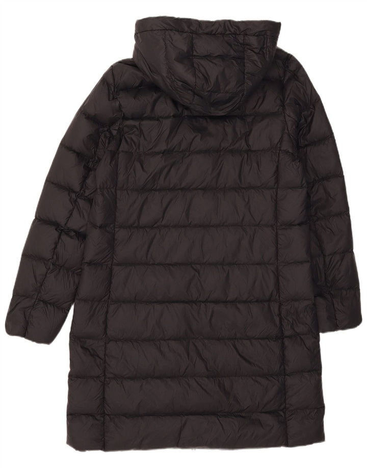 Marks & Spencer Womens Hooded Padded Coat UK 12 Medium Black Polyamide