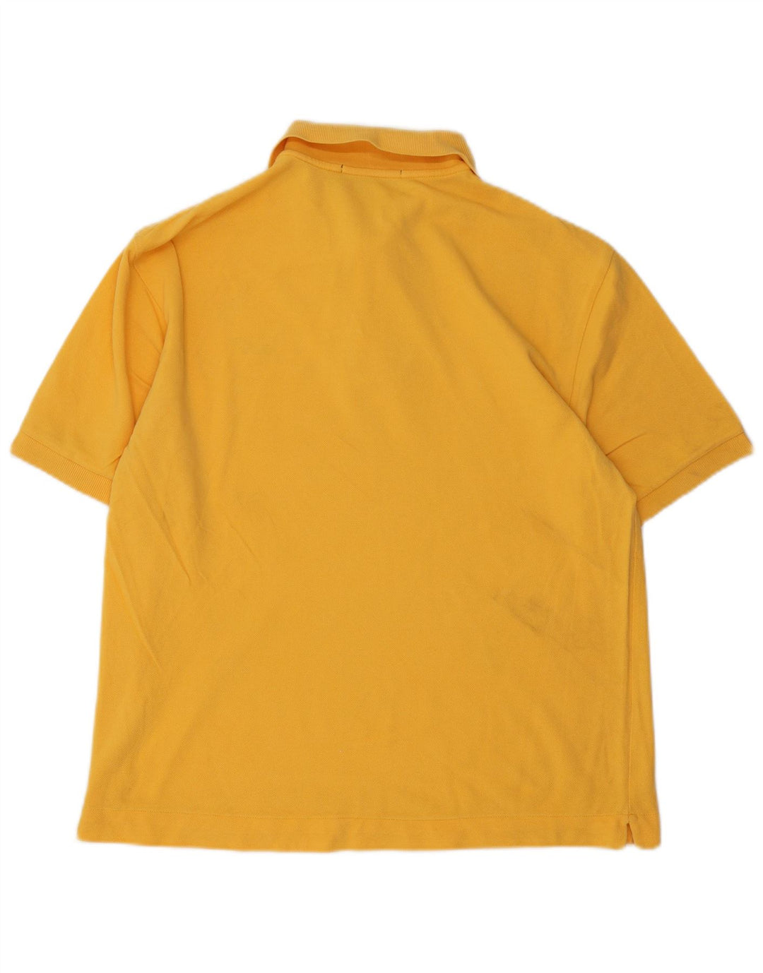 HENRY COTTONS Mens Polo Shirt Large Yellow Cotton