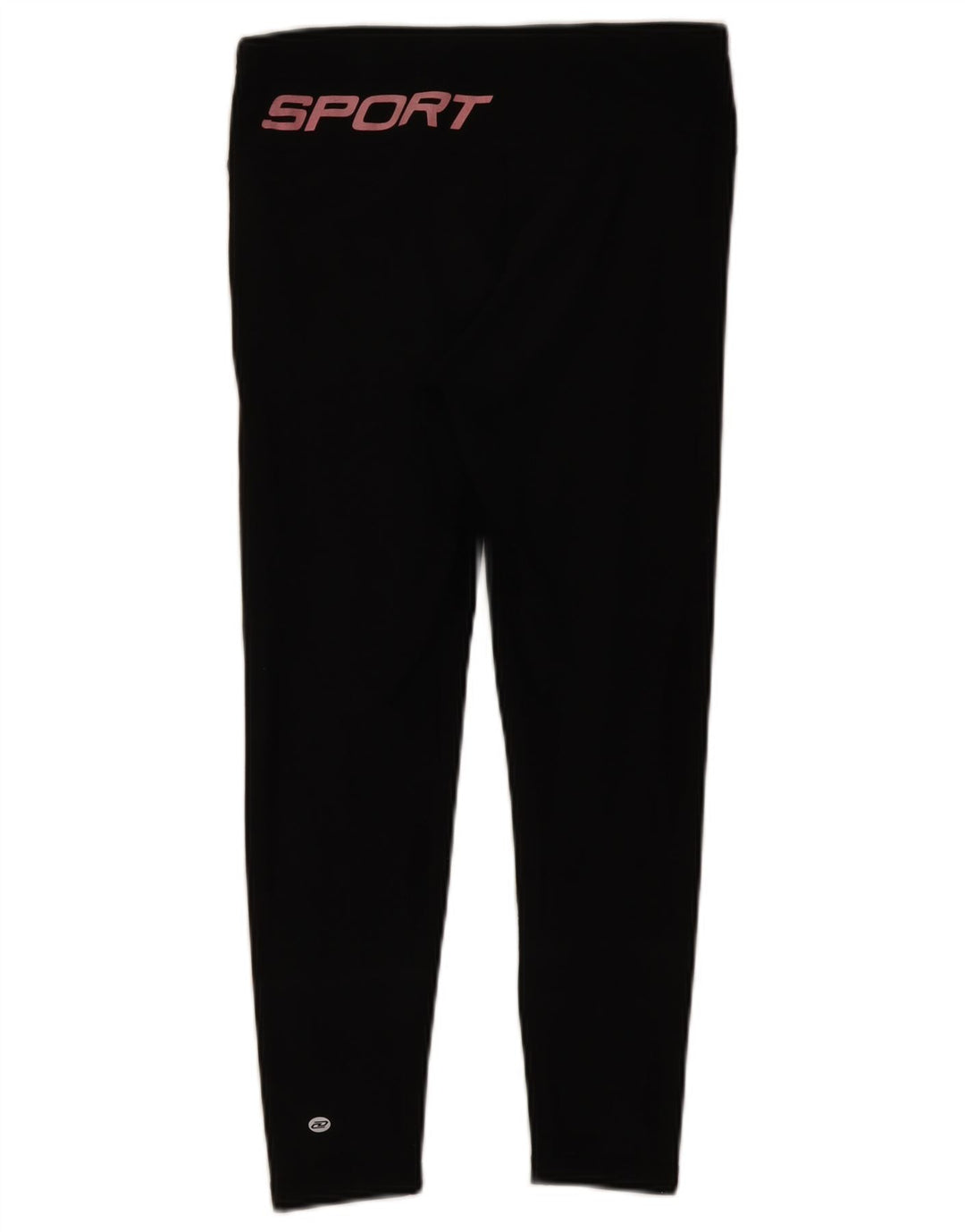Dkny Womens Crop Graphic Leggings UK 12 Medium Black Cotton