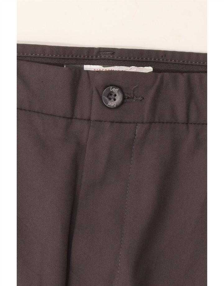 LEE Mens Straight Suit Trousers W34 L29  Grey Polyester Vintage Lee and Second-Hand Lee from Messina Hembry 