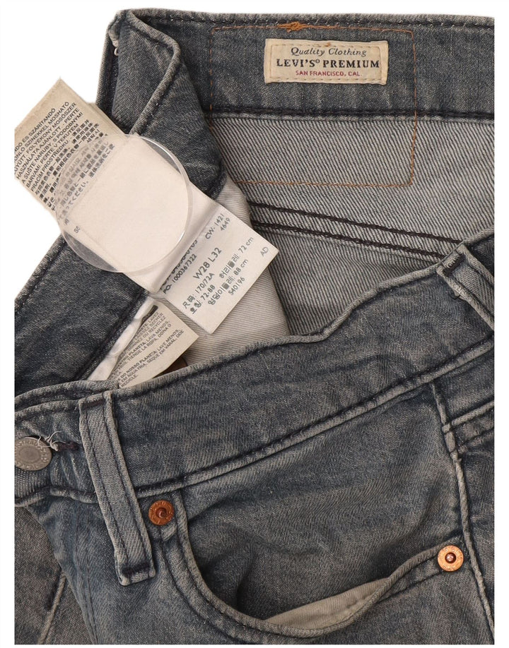 LEVI'S Womens Skinny Jeans W28 Medium Blue Cotton