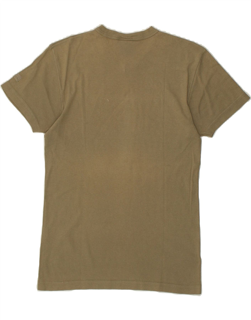 LEE Womens T-Shirt Top UK 14 Large Khaki Cotton Vintage Lee and Second-Hand Lee from Messina Hembry 