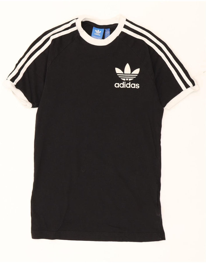Adidas Mens T-Shirt Top XS Black Cotton