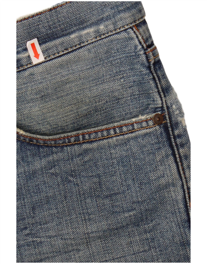 Tommy Hilfiger Mens Distressed Straight Straight Jeans W32 L35 Blue