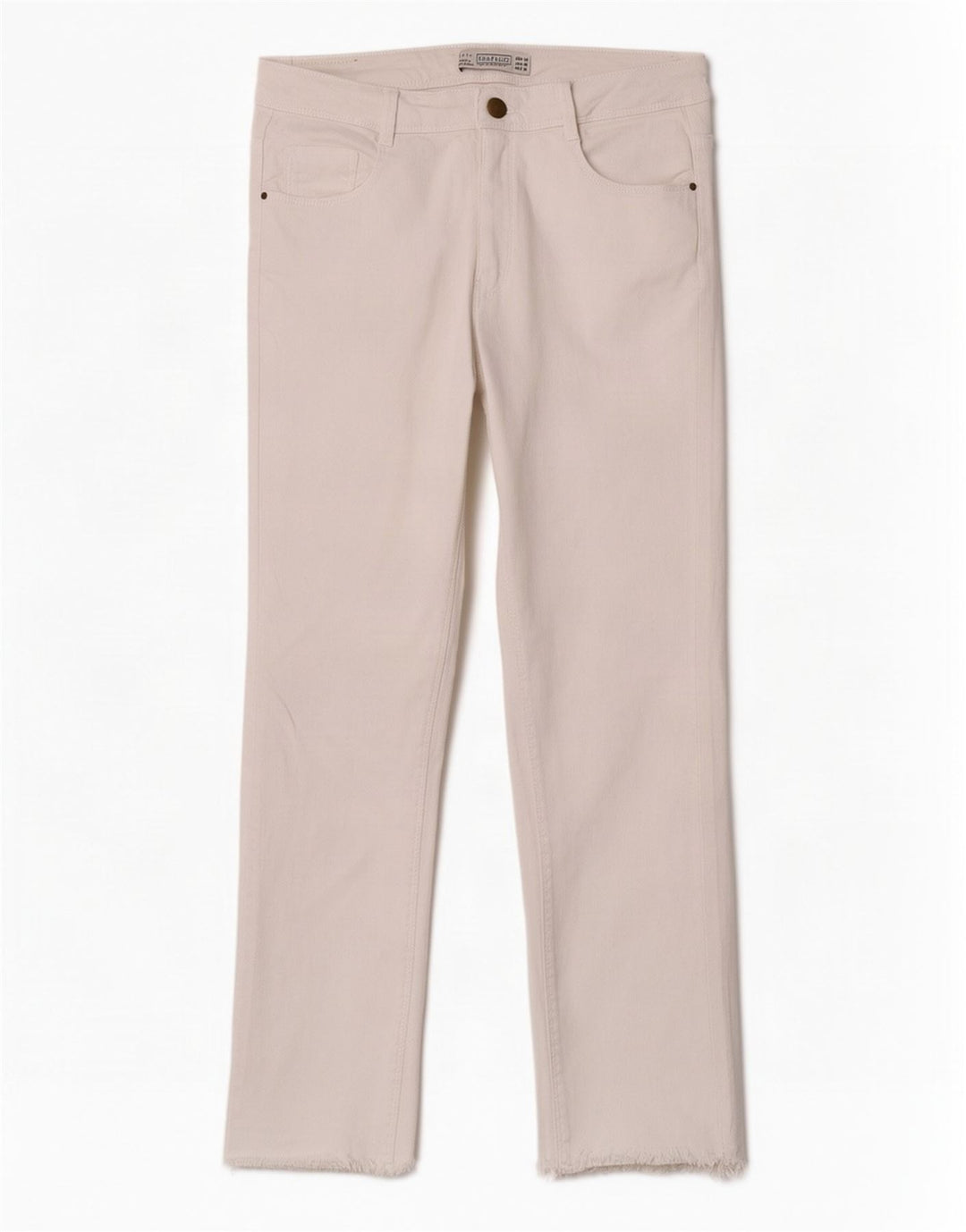 Zara Womens Trafaluc Cropped Jeans EU 40 Medium W30 L23 White