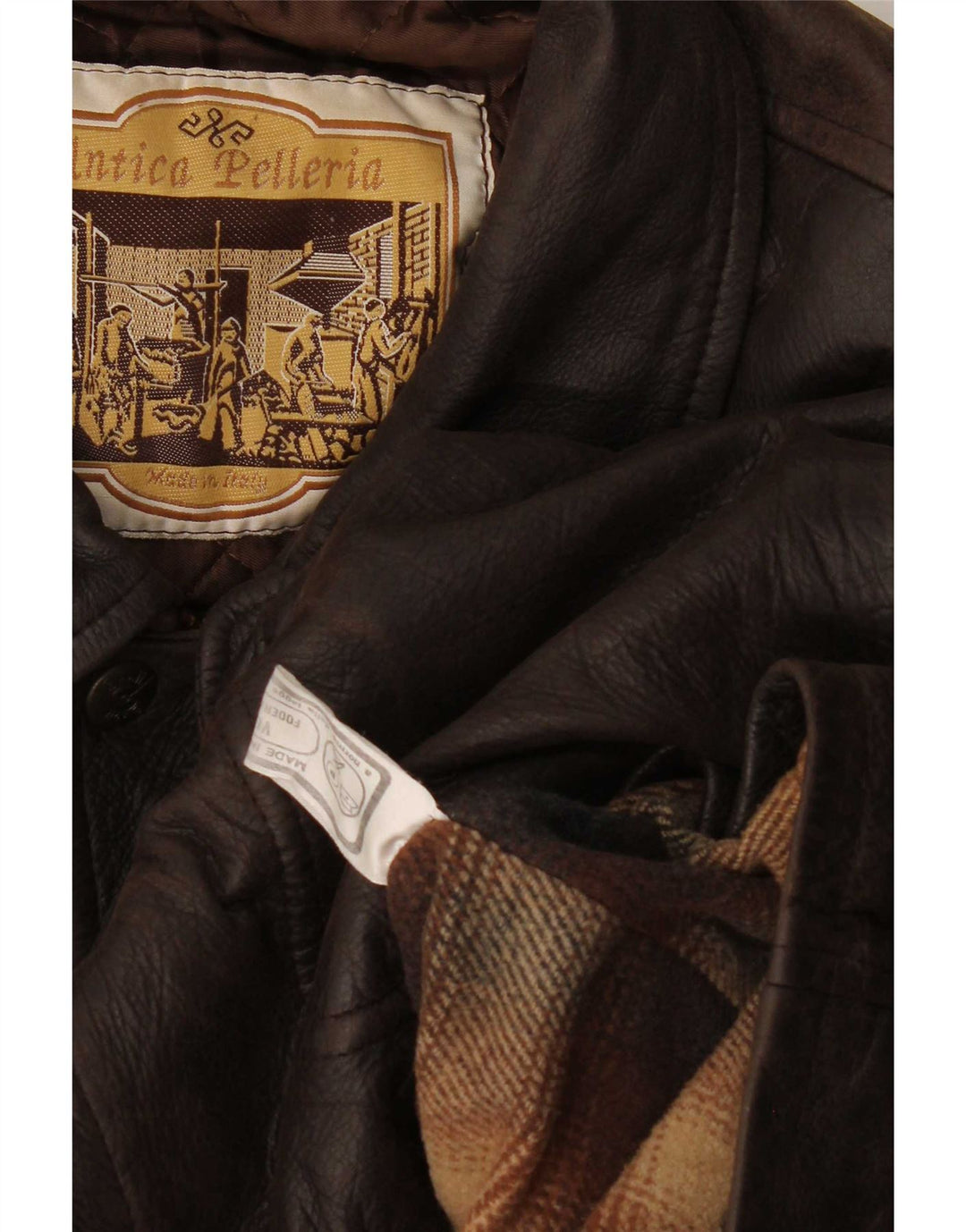 Vintage Mens Leather Jacket UK 42 XL Brown