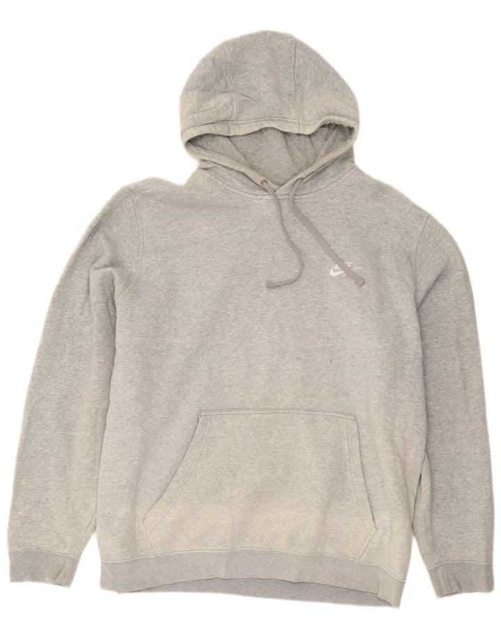 Nike Mens Hoodie Jumper XL Grey Cotton
