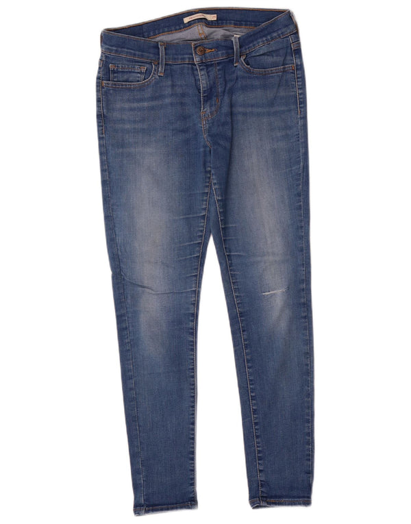 Levi's Womens 710 Super Skinny Jeans W29 L28 Blue Cotton