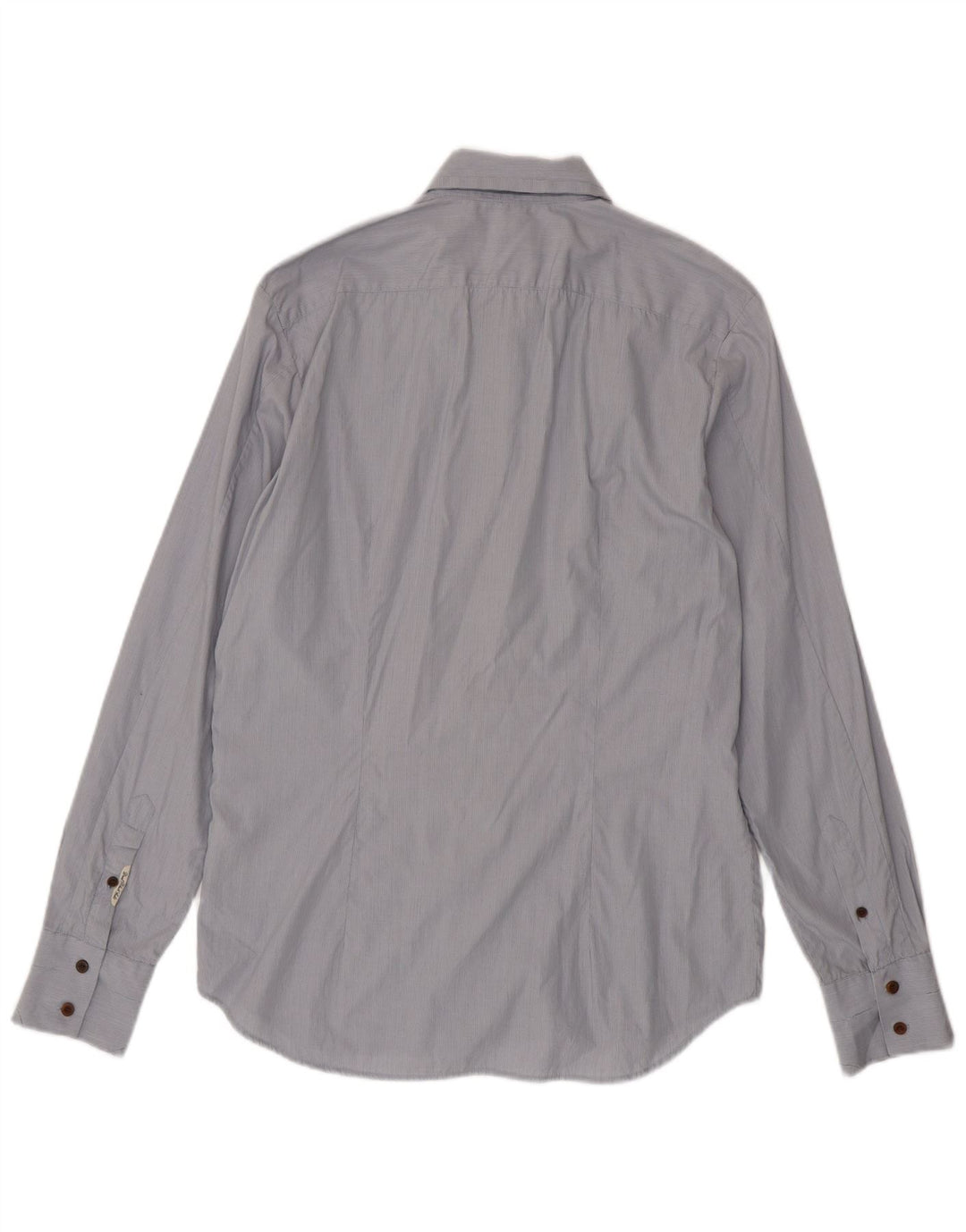 Diesel Mens Shirt Large Blue Pinstripe Cotton