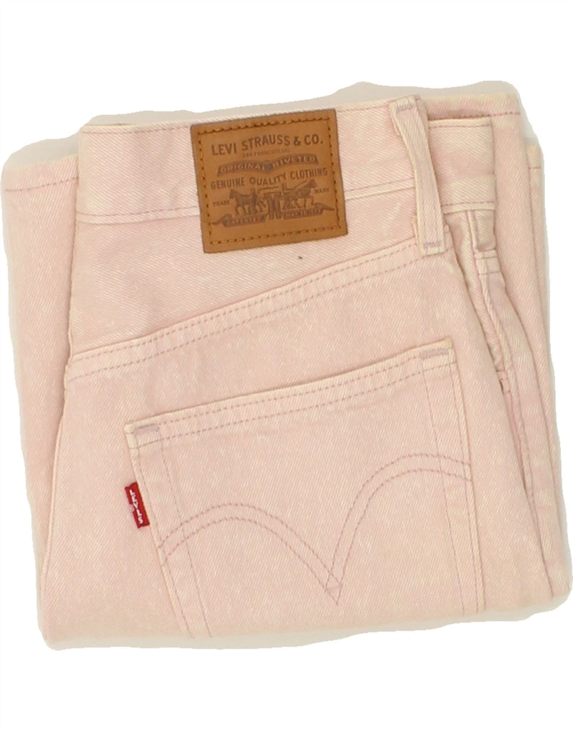 LEVI'S Womens Denim Skirt W26 Small Pink Cotton Vintage Levi's and Second-Hand Levi's from Messina Hembry 