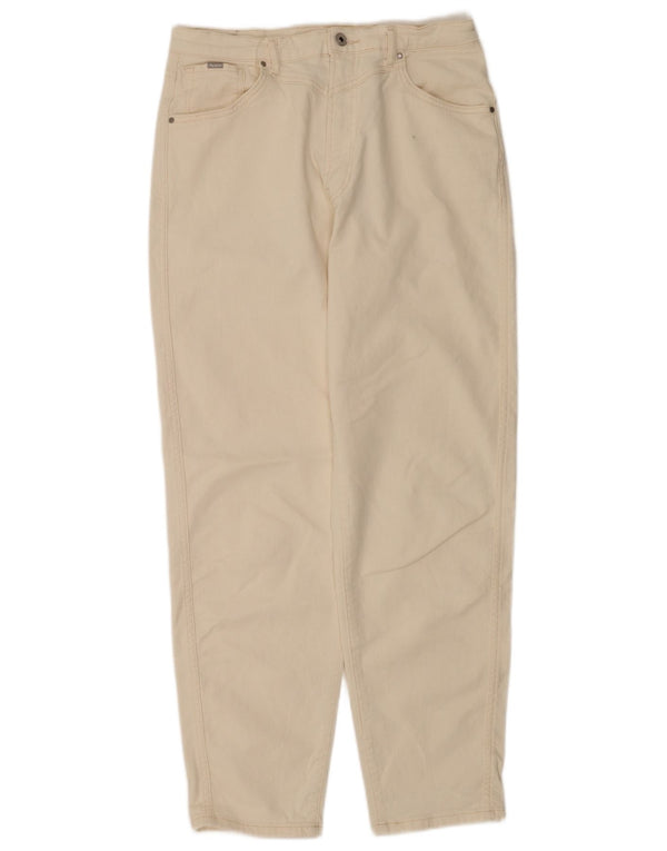 PEPE Jeans Womens Rachel Tapered Jeans W31 L30 Beige Cotton