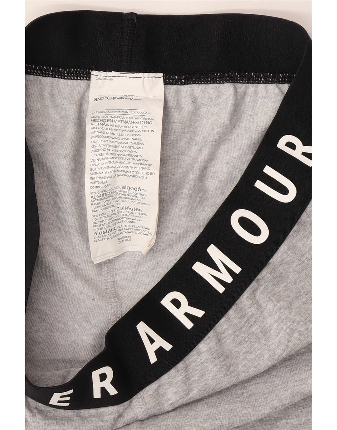 Under Armour Womens Graphic Capri Leggings UK 8 Small Grey Colourblock