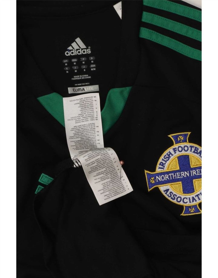 Adidas Mens Irish Football Top Long Sleeve Medium Black Polyester