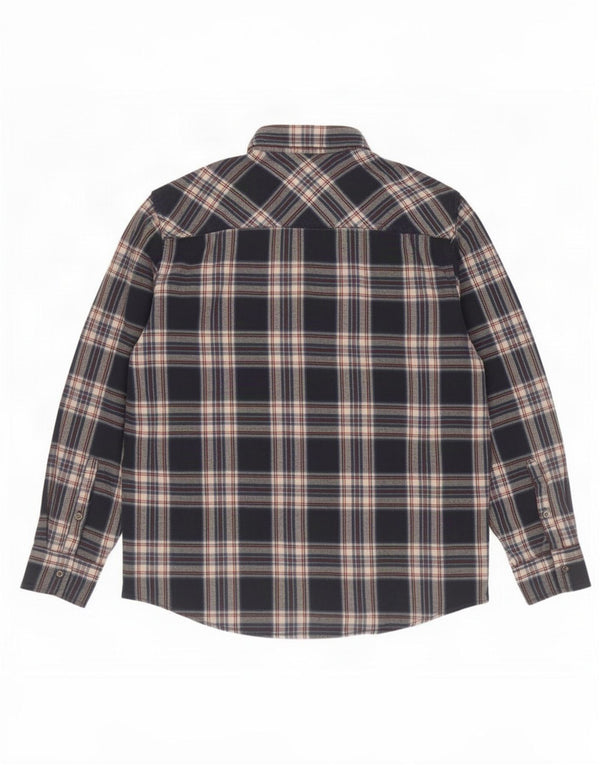 Mistral Mens Flannel Shirt 2XL Navy Blue Check Cotton