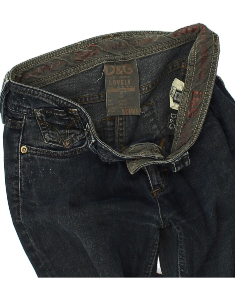 DOLCE & GABBANA Womens Straight Jeans W26 L29 Navy Blue | Vintage Dolce & Gabbana | Thrift | Second-Hand Dolce & Gabbana | Used Clothing | Messina Hembry 