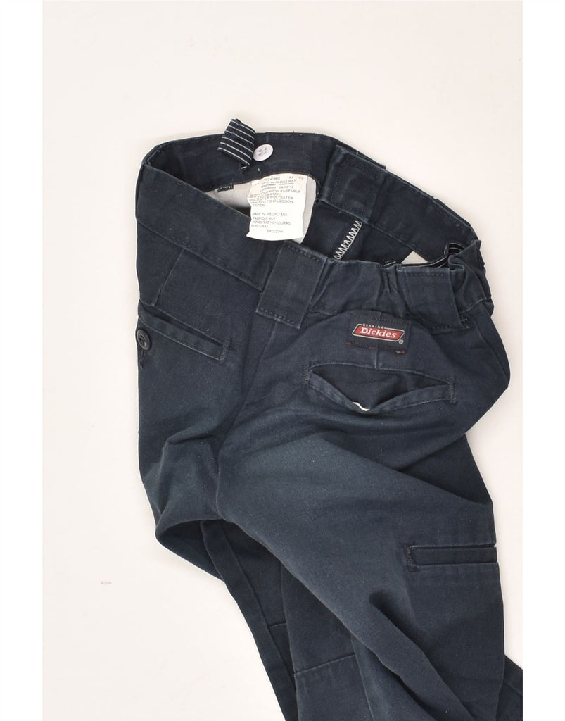 DICKIES Boys Straight Chino Trousers 5-6 Years W22 L18 Navy Blue Polyester | Vintage Dickies | Thrift | Second-Hand Dickies | Used Clothing | Messina Hembry 