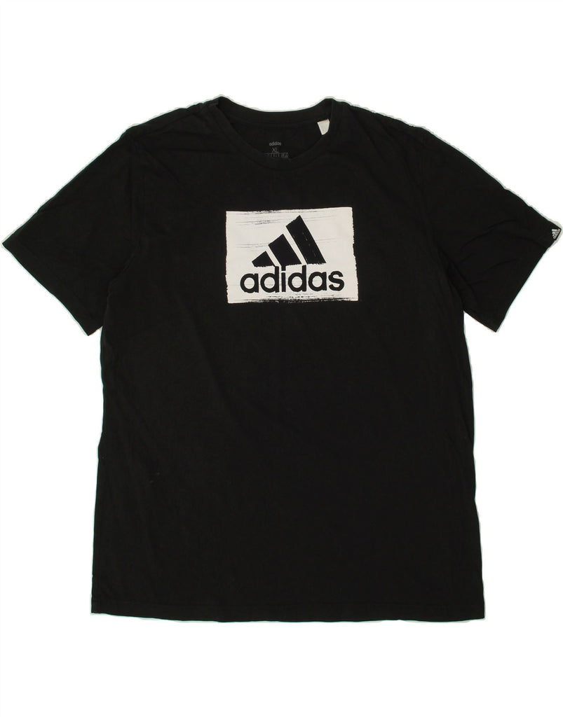 ADIDAS Mens Graphic T-Shirt Top XL Black | Vintage Adidas | Thrift | Second-Hand Adidas | Used Clothing | Messina Hembry 