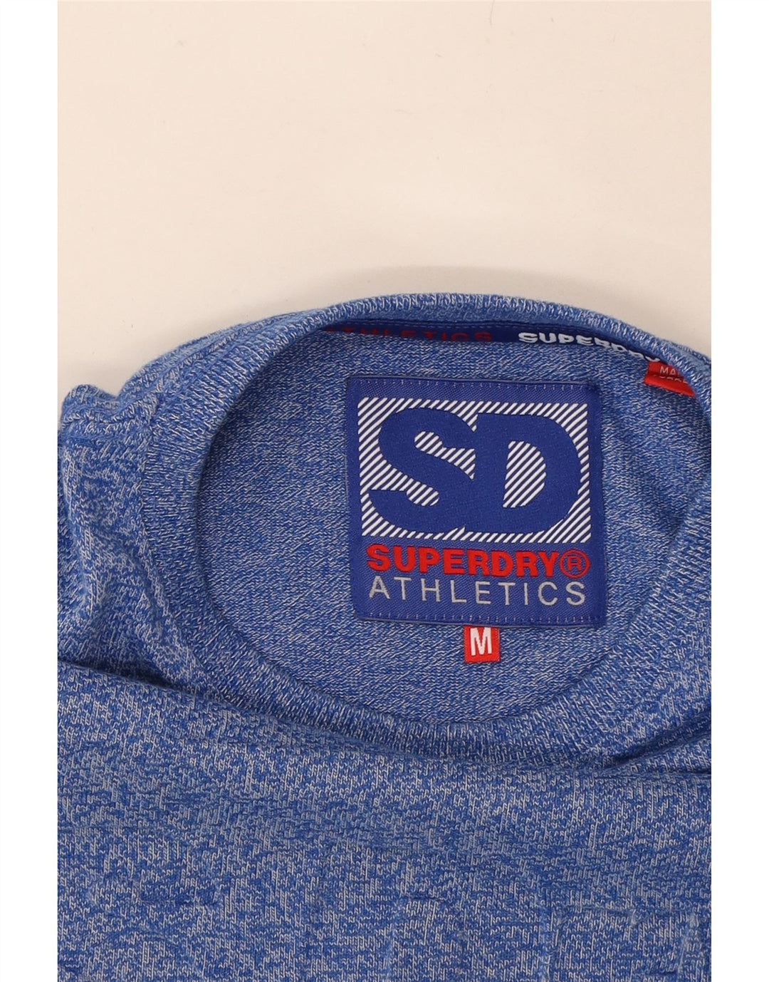 SUPERDRY Mens Graphic T-Shirt Top Medium Blue Cotton Vintage Superdry and Second-Hand Superdry from Messina Hembry 