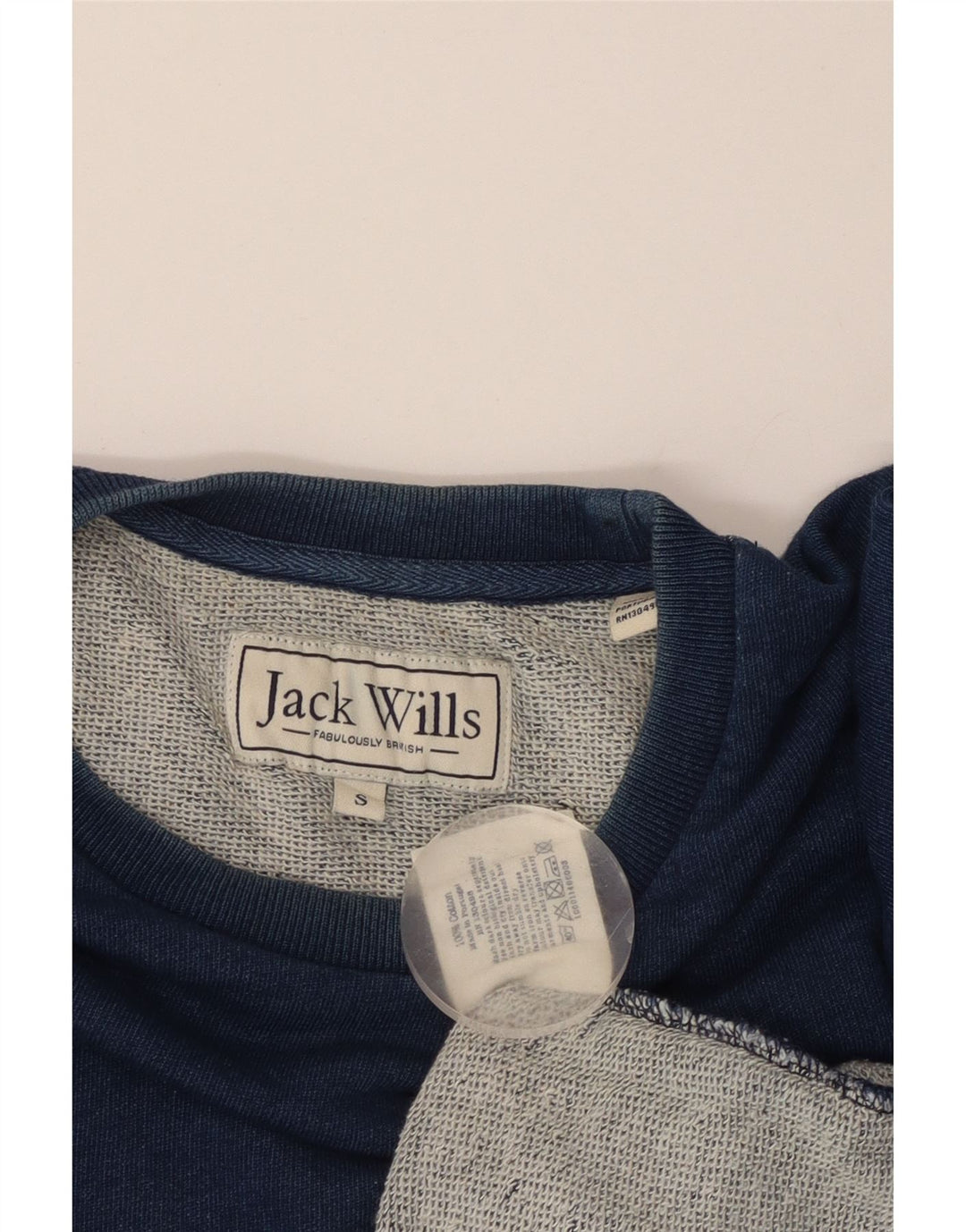JACK WILLS Mens Sweatshirt Jumper Small Blue Cotton